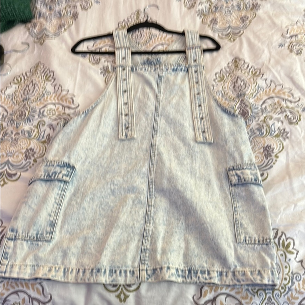 Light Blue Denim Overall Dress